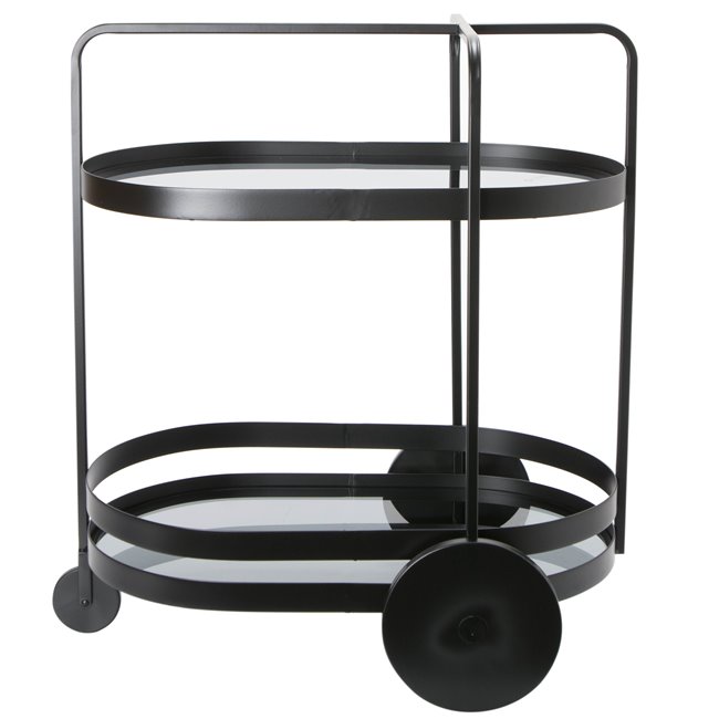 Serving trolley Totler, black, H66.5x45.5x74cm