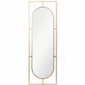 Настенное зеркало Ilvija золотистого цвета, H129.2x39.2см