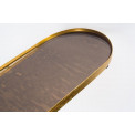 Tray, antique brass colour, with antique mirror glass, 30x14cm