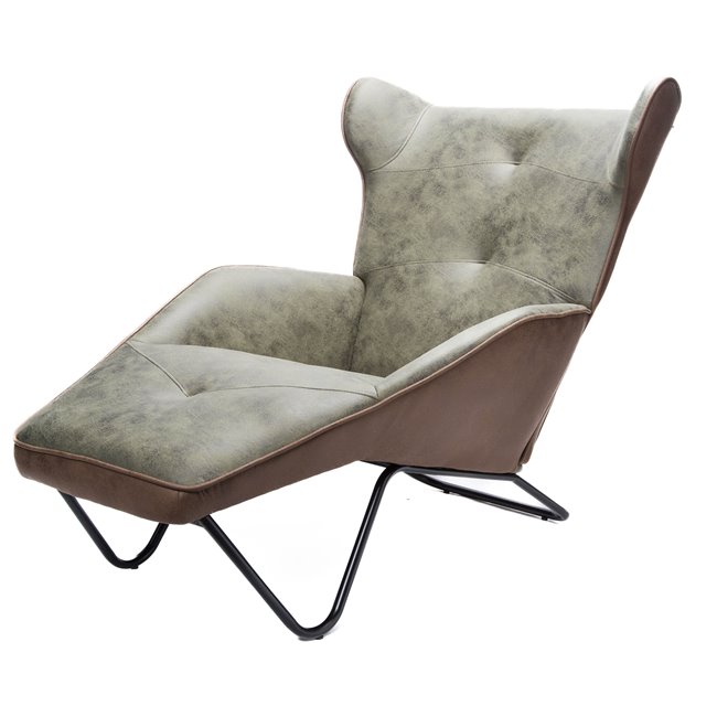 Armchair Dandy SK-15, green/brown, H91x125x75cm, seat height 40cm