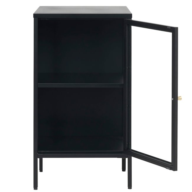 Metal sideboard Carmel 1 section, black , H85x46x41cm