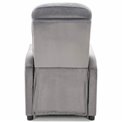 Recliner chair Helipe, grey velvet, H103-76x64x84-135cm, seat H48cm
