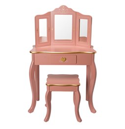 Kids cosmetics table with stool Sissi, 60x30x99cm