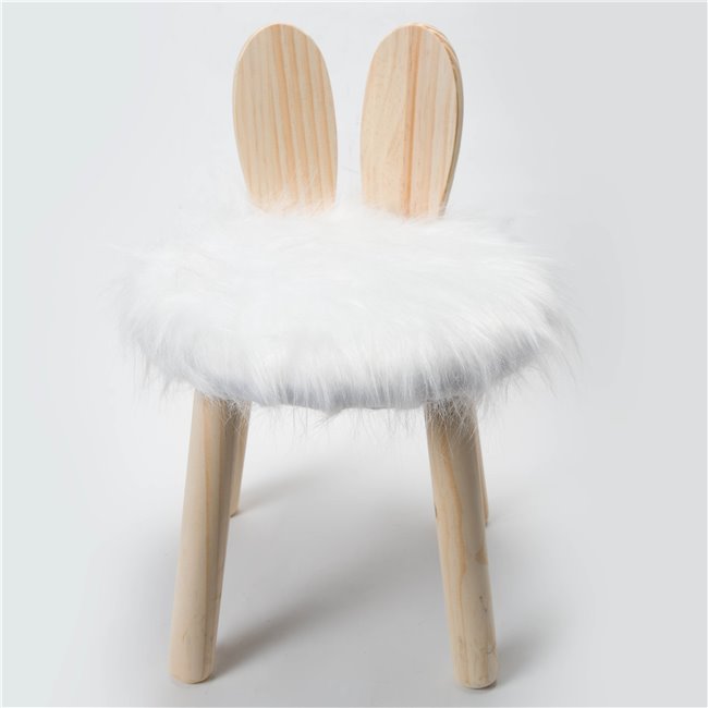 Kids chair Lapin, white, D27xH38cm