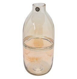 Vase Bouteille Line, yellow, glass, H30cm, D13.7cm