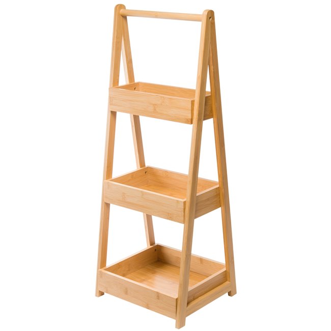 Riiul Troley, bambus, H78x30x25.5cm