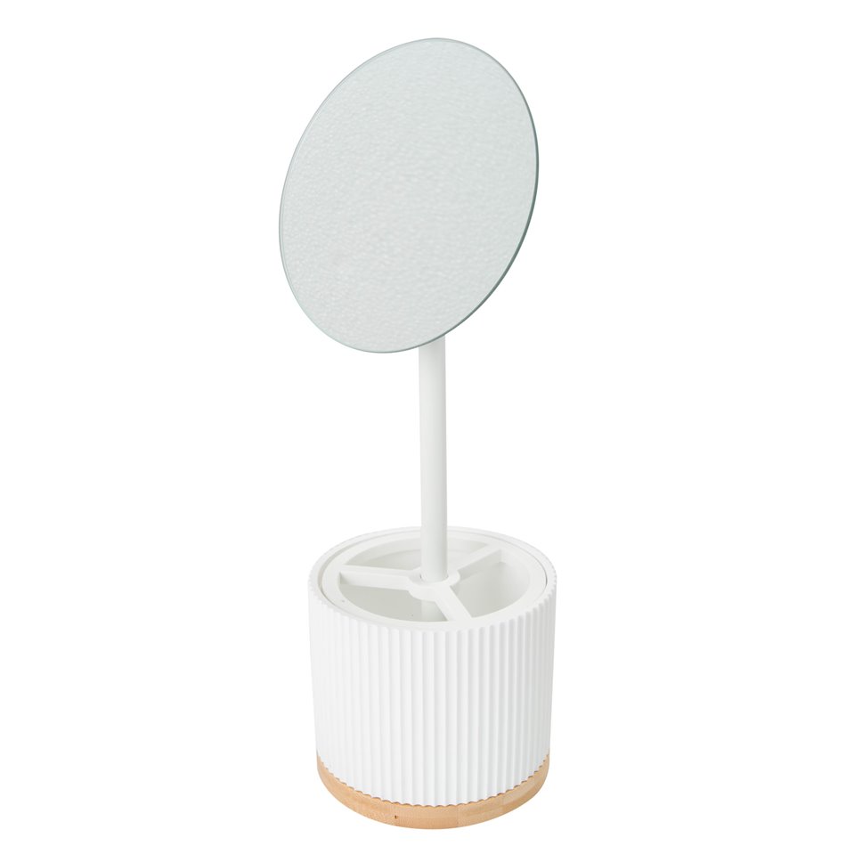Table mirror Modern with organizer, white, 36x13cm