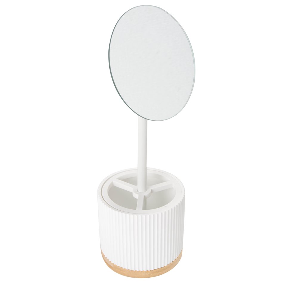 Table mirror Modern with organizer, white, 36x13cm