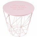 Столик с местом для хранения Kumi, розовый, D29.5cm H30cm