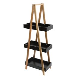 Shelf Caddy, 3 shelves, black, H82x30x18cm