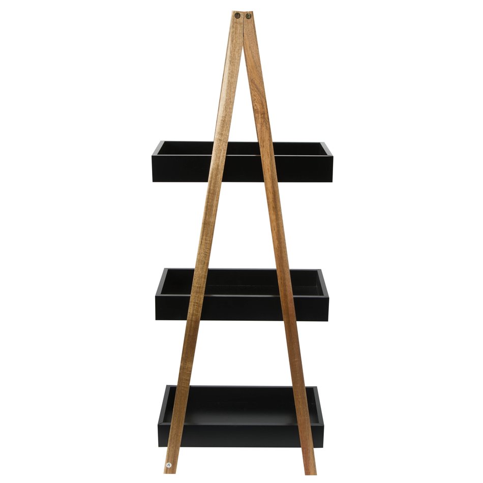 Shelf Caddy, 3 shelves, black, H82x30x18cm