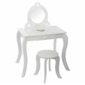 Laste kosmeetikalaud koos taburetiga,  H92x70.5x50.5cm, D28x32cm