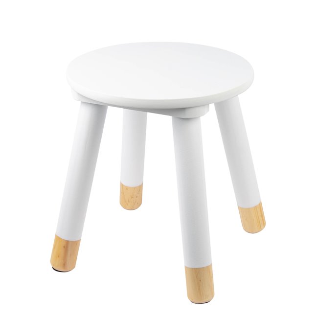 Stool Sweet, white, H26.5cm, D24cm