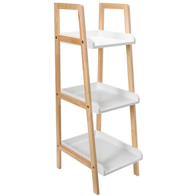 Rack Natureo 3 tier, white, H88.5x41x37cm, H88.5x30cm