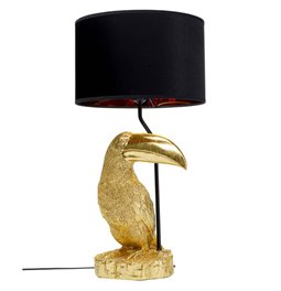 Table lamp Toucan gold, E27 60W, 70x37x35cm