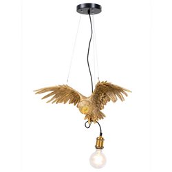 Pendant lamp Owl gold, E27 40W(MAX), H28-180x57x14cm