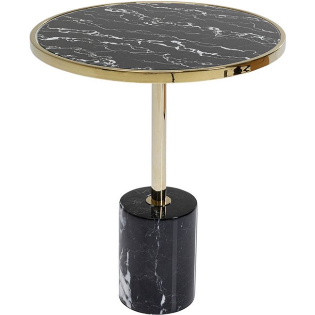 Side table San Remo, black base, H53 D46cm