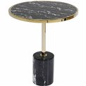 Side table San Remo, black base, H53 D46cm