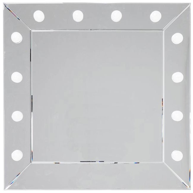 Wall mirror Make up, 81x81x7cm, E27 12x5W