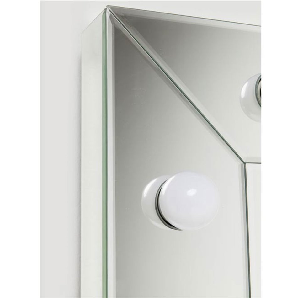 Wall mirror Make up, 81x81x7cm, E27 12x5W