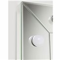 Wall mirror Make up, 81x81x7cm, E27 12x5W
