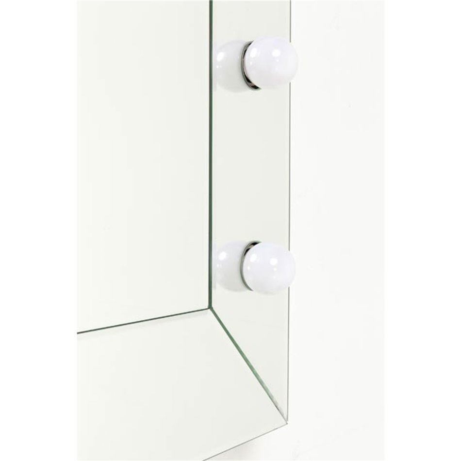 Wall mirror Make up, 81x81x7cm, E27 12x5W