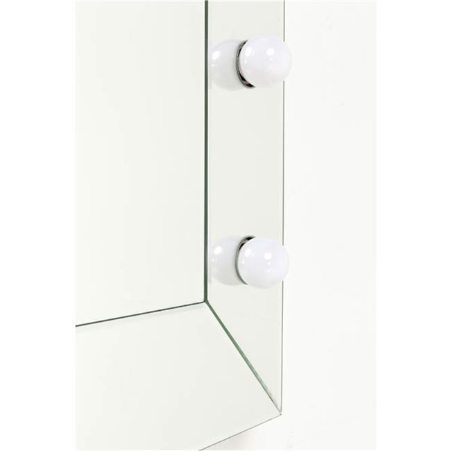 Wall mirror Make up, 81x81x7cm, E27 12x5W
