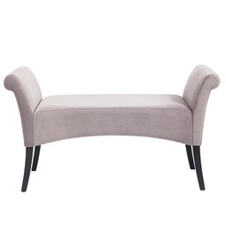 Bench Motley, velvet, grey color, H62x107x38cm, seat height 44cm