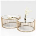 Coffee table Wire Brass L, H33.5xD69.5cm