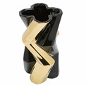 Vase Canto, black/golden, H19.5x11cm