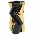 Vase Canto, black/golden, H19.5x11cm