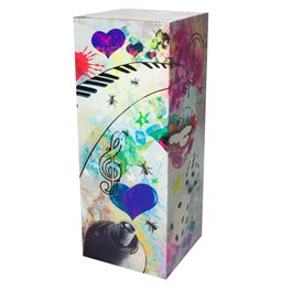 Column Street Art, small, metal, 27x27x70cm