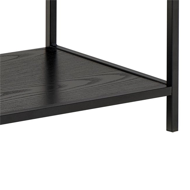 Bookcase Seaford, black, H78x114x35cm 