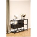 Bookcase Seaford, black, H78x114x35cm 