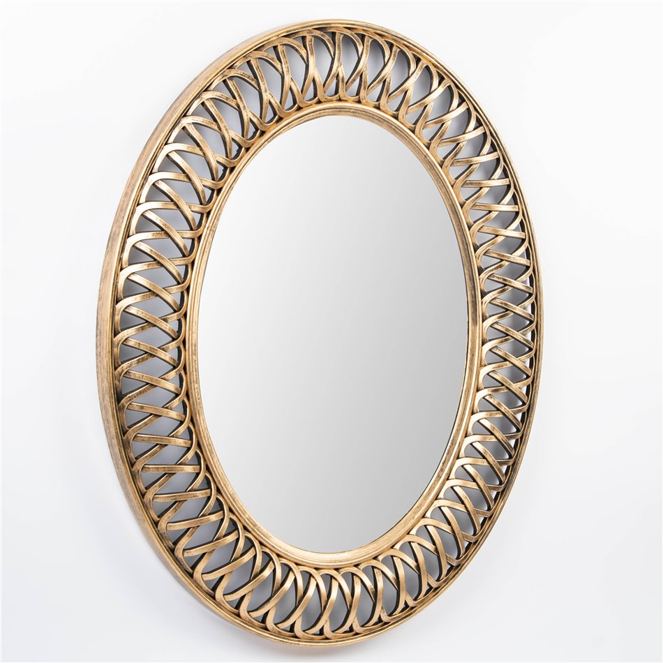 Wall mirror Ingels, gold, 61x5x76cm
