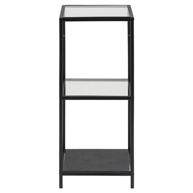 Bookcase Seaford, black, H82.5x35x37cm