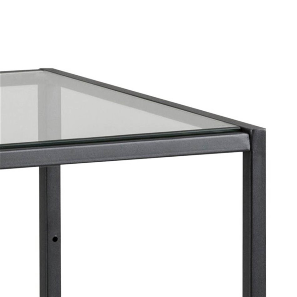 Bookcase Seaford, black, H82.5x35x37cm