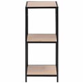 Bookcase Seaford, oak/black, H82.5x35x37cm