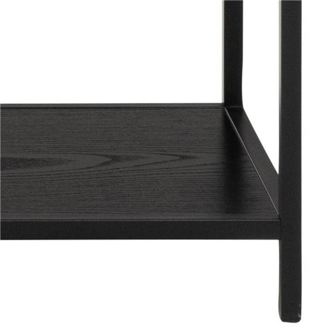 Книжная полка Seaford II, пепельная/черная, H150x135x35см