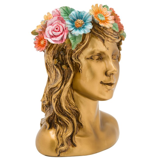 Vaas Lady Flowers, multi, 17x15x23.5cm