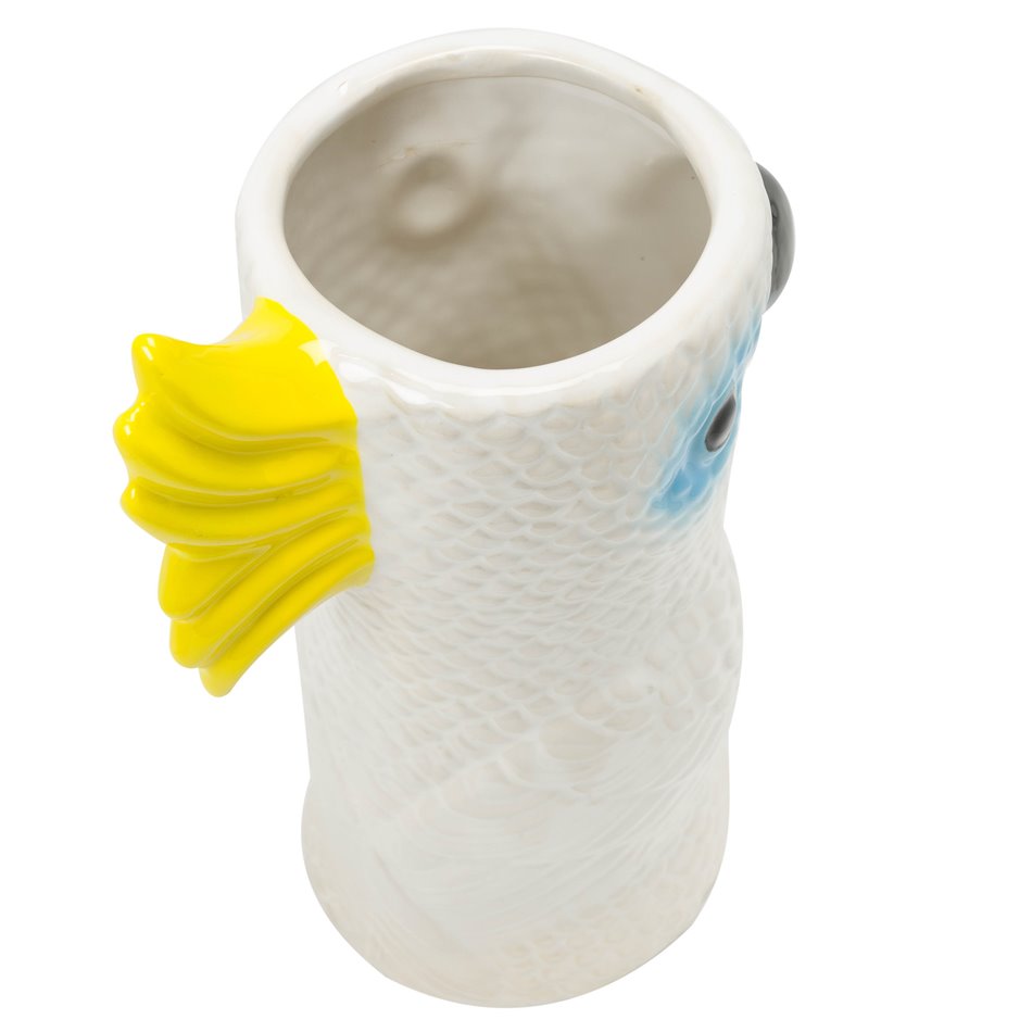 Vase Cockatoo Fine Earthenware, white, 21x13x30cm