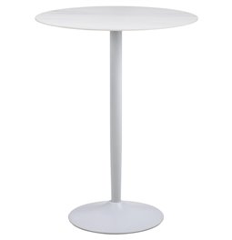 Барный стол Alta, белый, имитация мрамора, H105xD80см 