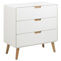 Chest of drawers Alovell, white, H80x80x40cm 