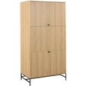 Wardrobe Albany, natural color, H200x99x60cm 