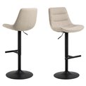 Bar chair Aisa, set of 2 pcs, beige, H95x47x52.5cm, seat height 65-86cm