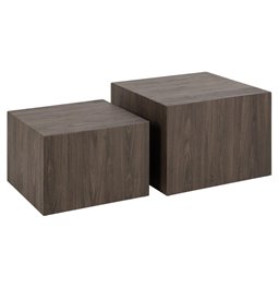 Комплект журнальных столиков Aice, коричневый, H40x58x58см 