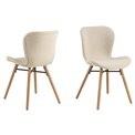 Обеденный стул Atilde, комплект из 2шт., бежевый, H82.5x47x53см, высота сиденья 46.5см