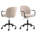 Office chair Atricia, beige, H93.5x59x50cm, seat height 45-55cm