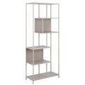 Bookcase Seaford, light grey/beige, H185x77x35cm 