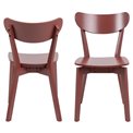 Dining chair Aroxby, set of 2 pcs, red, H79.5x45x55cm, seat height 42.5cm